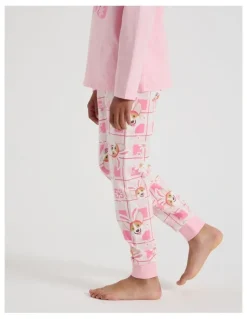 Tilii Knit Corgi Pyjamas in Baby Pink