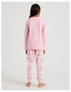 Tilii Knit Corgi Pyjamas in Baby Pink