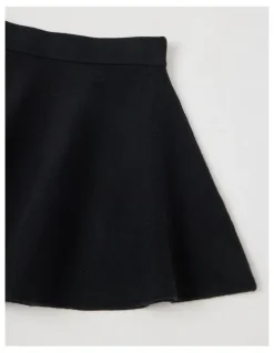 Tilii Knitted Skater Skirt in Black