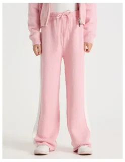 Tilii Knitted Wide Leg Pant in Pink