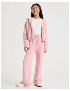 Tilii Knitted Wide Leg Pant in Pink