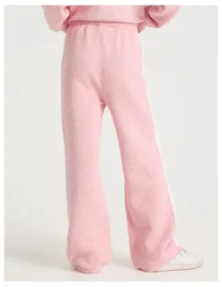 Tilii Knitted Wide Leg Pant in Pink