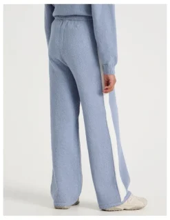 Tilii Knitted Wide Leg Pant in Blue