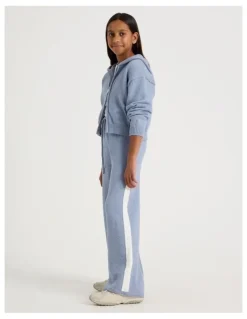 Tilii Knitted Wide Leg Pant in Blue