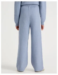 Tilii Knitted Wide Leg Pant in Blue