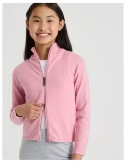Tilii Knitted Zip Thru Cardigan in Pink
