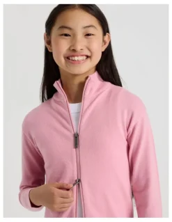 Tilii Knitted Zip Thru Cardigan in Pink