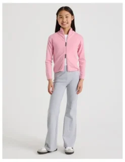 Tilii Knitted Zip Thru Cardigan in Pink