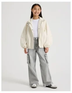 Tilii Mid Rise Baggy Cargo Jean in Grey