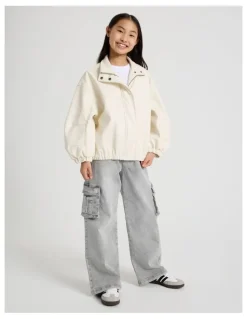 Tilii Mid Rise Baggy Cargo Jean in Grey