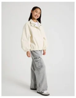Tilii Mid Rise Baggy Cargo Jean in Grey