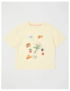 Tilii Oversized Tee with Favourite Things in Yellow