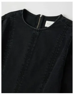 Tilii Puff Sleeve Mini Dress in Black