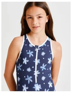 Tilii Sleeveless 1/4 Zip Tank in Navy