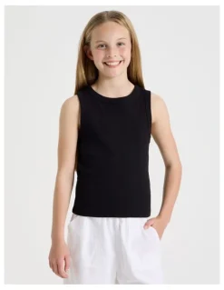 Tilii Sunday Club Basic Rib Tank in White