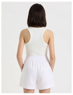Tilii Sunday Club Basic Rib Tank in White