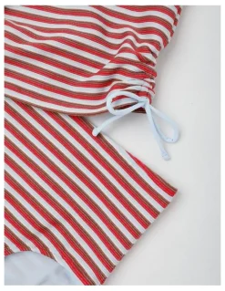 Tilii Tankini Set with Ties on Side in Stripe/Assorted