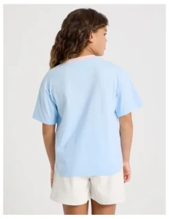 Tilii The Edit Oversized Tee in Strawberry Shortcake/ Light Blue
