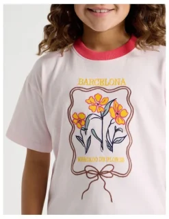 Tilii The Edit Oversized Tee in Barcelona Flowers/ Light Pink