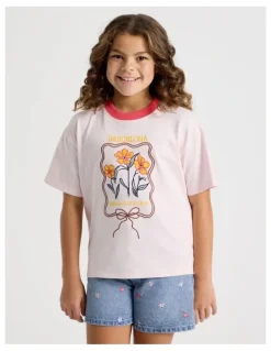 Tilii The Edit Oversized Tee in Barcelona Flowers/ Light Pink