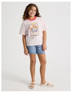 Tilii The Edit Oversized Tee in Barcelona Flowers/ Light Pink