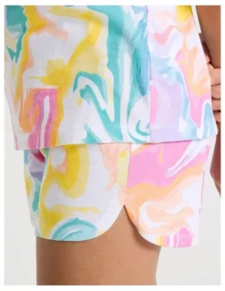 Tilii Tie Dye Jersey Pyjamas in White