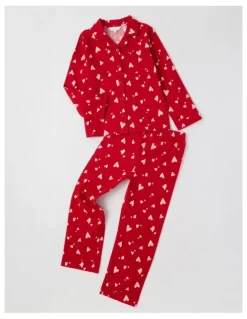 Tilii Woven Hearts Pyjamas in Red