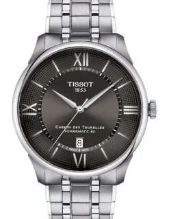 Tissot Chemin des Tourelles Powermatic 80 Watch 42mm T1394071106800 in Gunmetal
