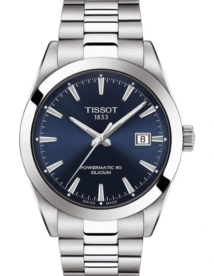 Tissot Gentleman Powermatic 80 Silicium T1274071104100 Automatic Watch in Blue