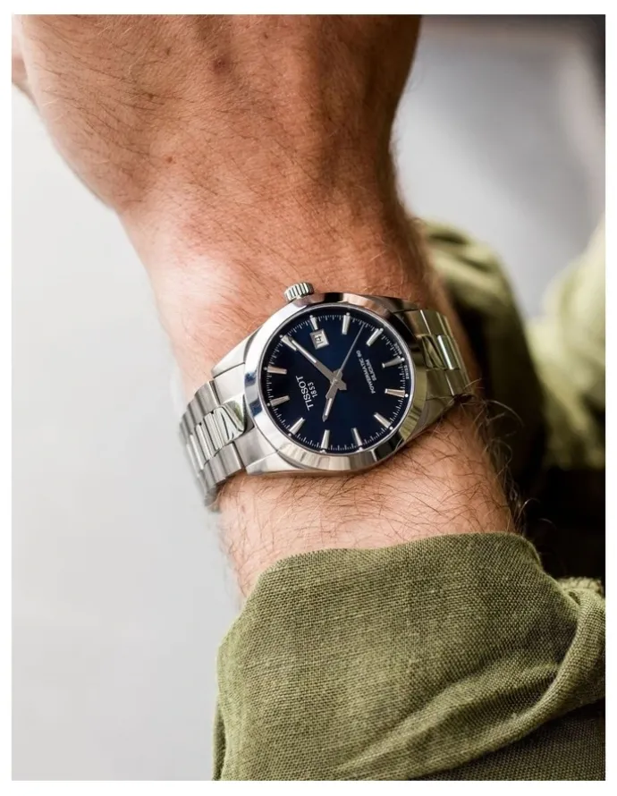 Tissot Gentleman Powermatic 80 Silicium T1274071104100 Automatic Watch in Blue