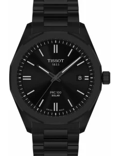 Tissot PRC 100 Solar Quartz Watch 39mm T1514223305100 in Black