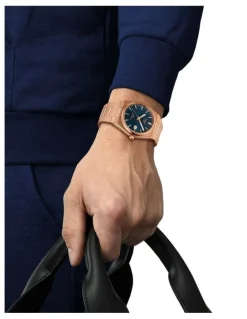 Tissot PRX Powermatic 80 T1374073304100 Watch 40mm in Rose Gold/Blue