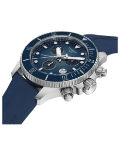 Tissot Seastar 1000 Chronograph 38mm Watch T1202171704100 in Blue Rubber