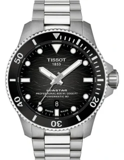 Tissot Seastar 2000 44mm Watch T1209071105100 in Black