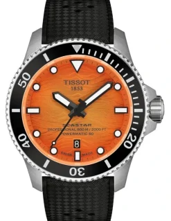 Tissot Seastar 2000 44mm Watch T1209071728100 in Orange