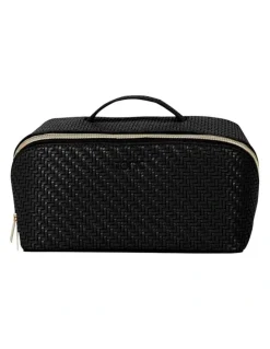 Tonic Herringbone Beauty Bag Medium in Licorice