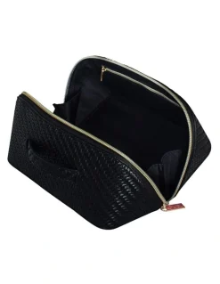 Tonic Herringbone Beauty Bag Medium in Licorice