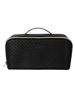 Tonic Herringbone Beauty Bag Large in Licorice