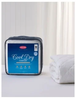 Tontine Classic Cool Dry Comfort Mattress Protector in White