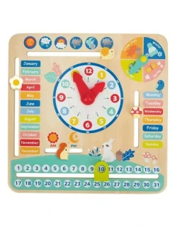 Tooky Toy My Forest Friend Wooden Calendar With Adjustable Tabs