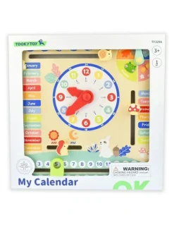 Tooky Toy My Forest Friend Wooden Calendar With Adjustable Tabs