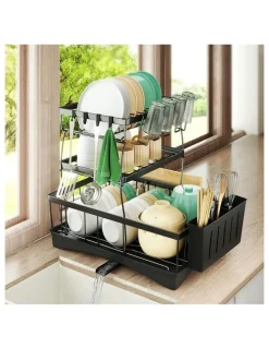 Toque Dish Drying Rack in Black