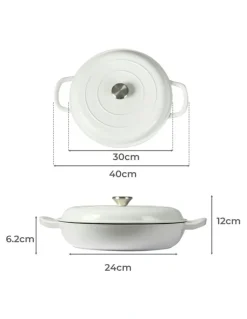 Toque Dutch Oven 4L in White