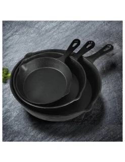 Toque Non Stick Frying Pan Set 3 Pieces in Black