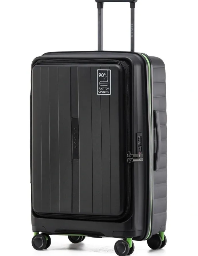 Tosca Cruiser Medium Front Opening Hard Suitcase 67cm in Black