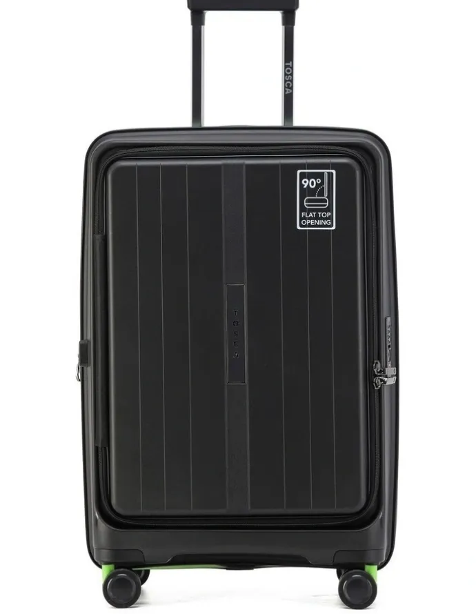 Tosca Cruiser Medium Front Opening Hard Suitcase 67cm in Black
