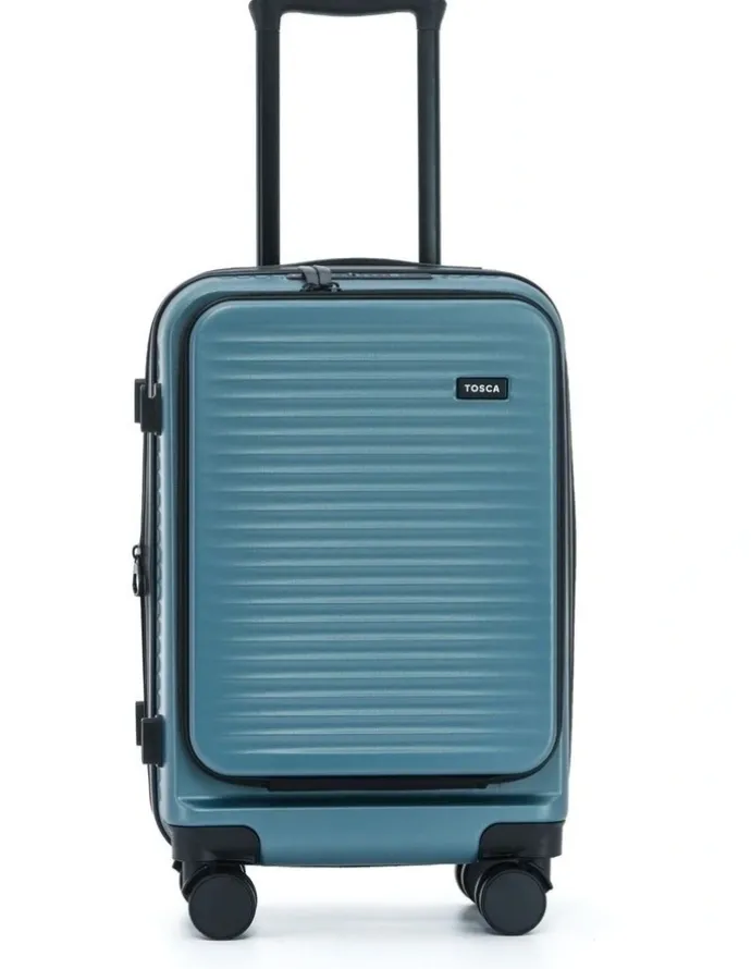 Tosca Zen 53cm Small Front Opening Hard Suitcase Carry On in Slate