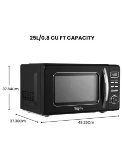 Total Chef Retro Microwave Oven 25L