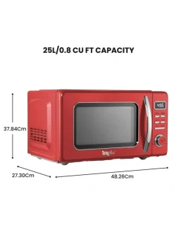 Total Chef Retro Microwave Oven 25L