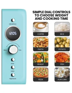 Total Chef Retro Microwave Oven 20L